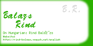 balazs rind business card